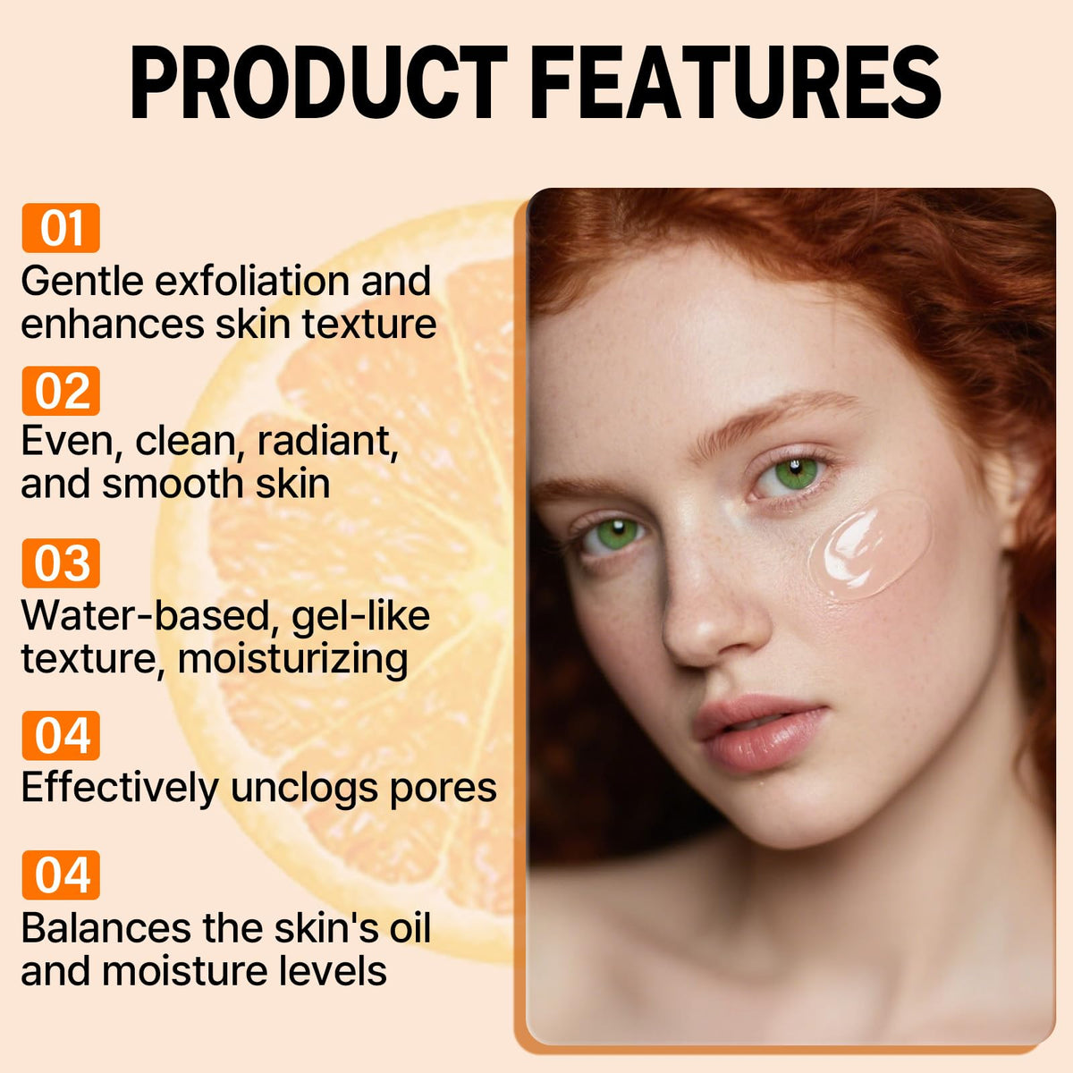 Two tubes of Qixfyze orange enzyme scrub for face and body skin brightening