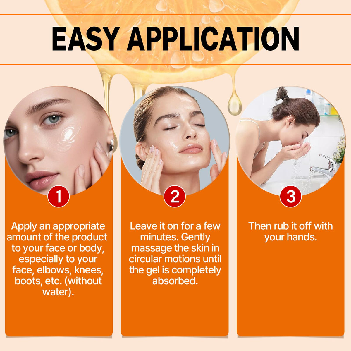Qixfyze imported dual action facial and body exfoliating gel product spread