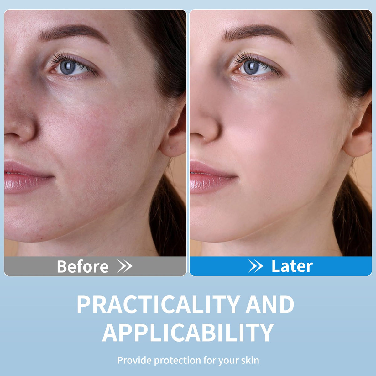 Skincare routine display featuring the 70 count pre soaked glycolic acid toner discs for clear skin