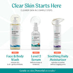 Almond Clear mandelic acid exfoliating body serum container on a clean background.
