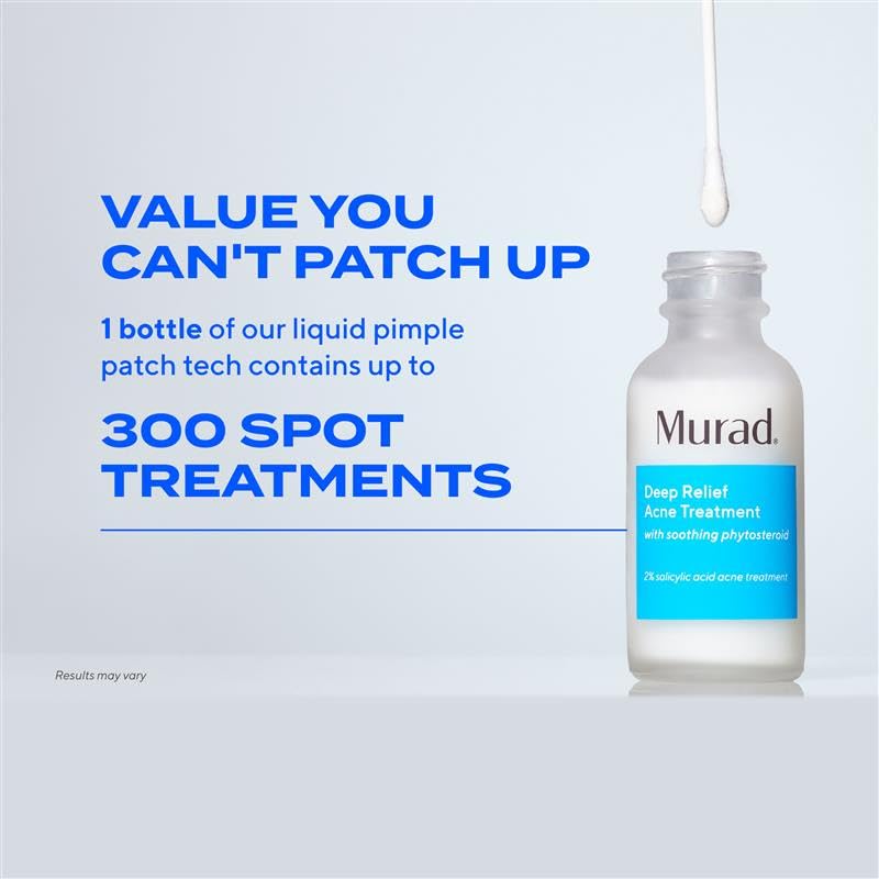 Murad Deep Relief Acne Treatment showing original salicylic acid formulation label