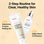 Back label view of Ma:nyo enzyme peeling gel highlighting Galactomyces and Hyaluronic Acid formula.