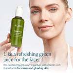 Elemis Superfood facial cleanser green gel texture