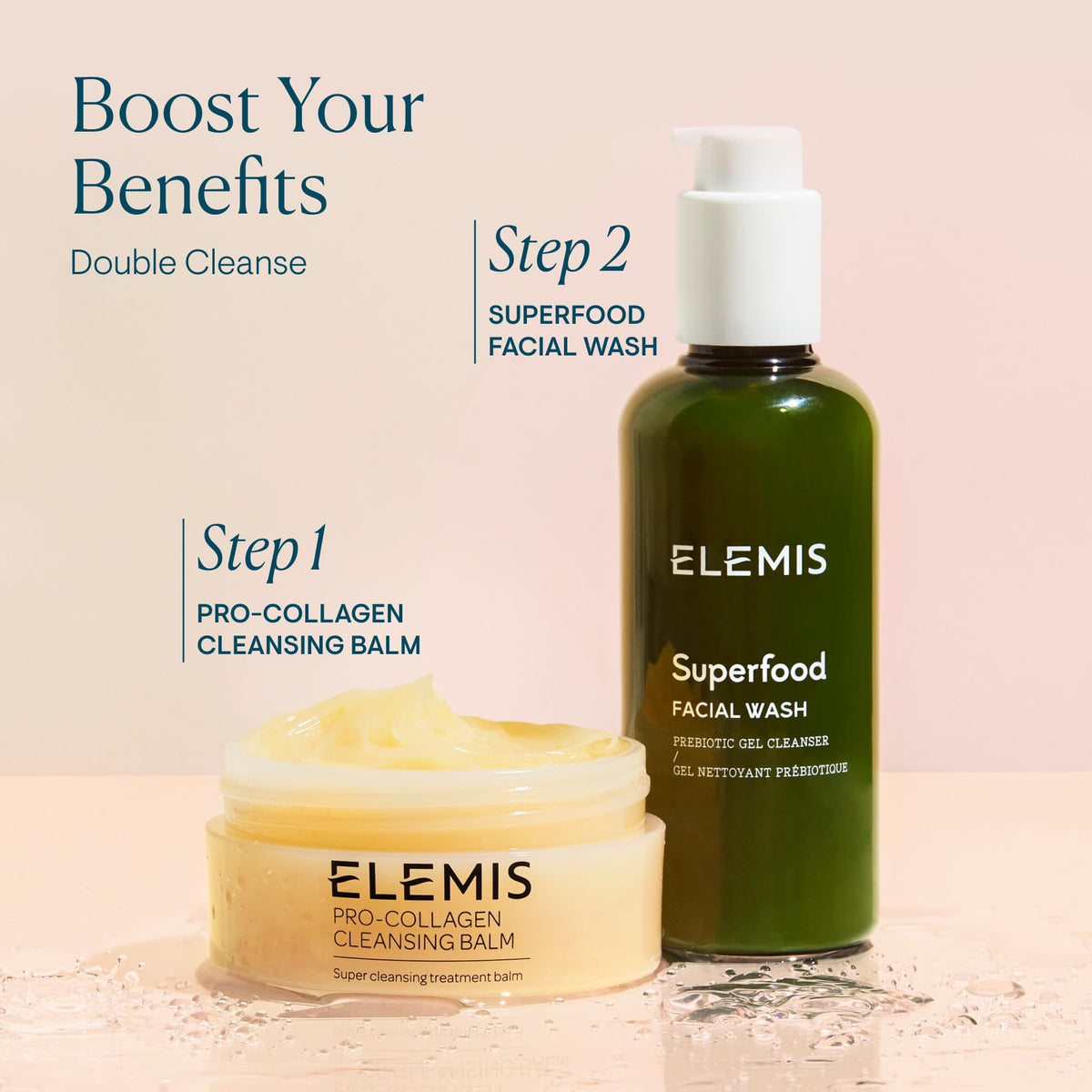 Dropy India Elemis Superfood facial wash product label detail