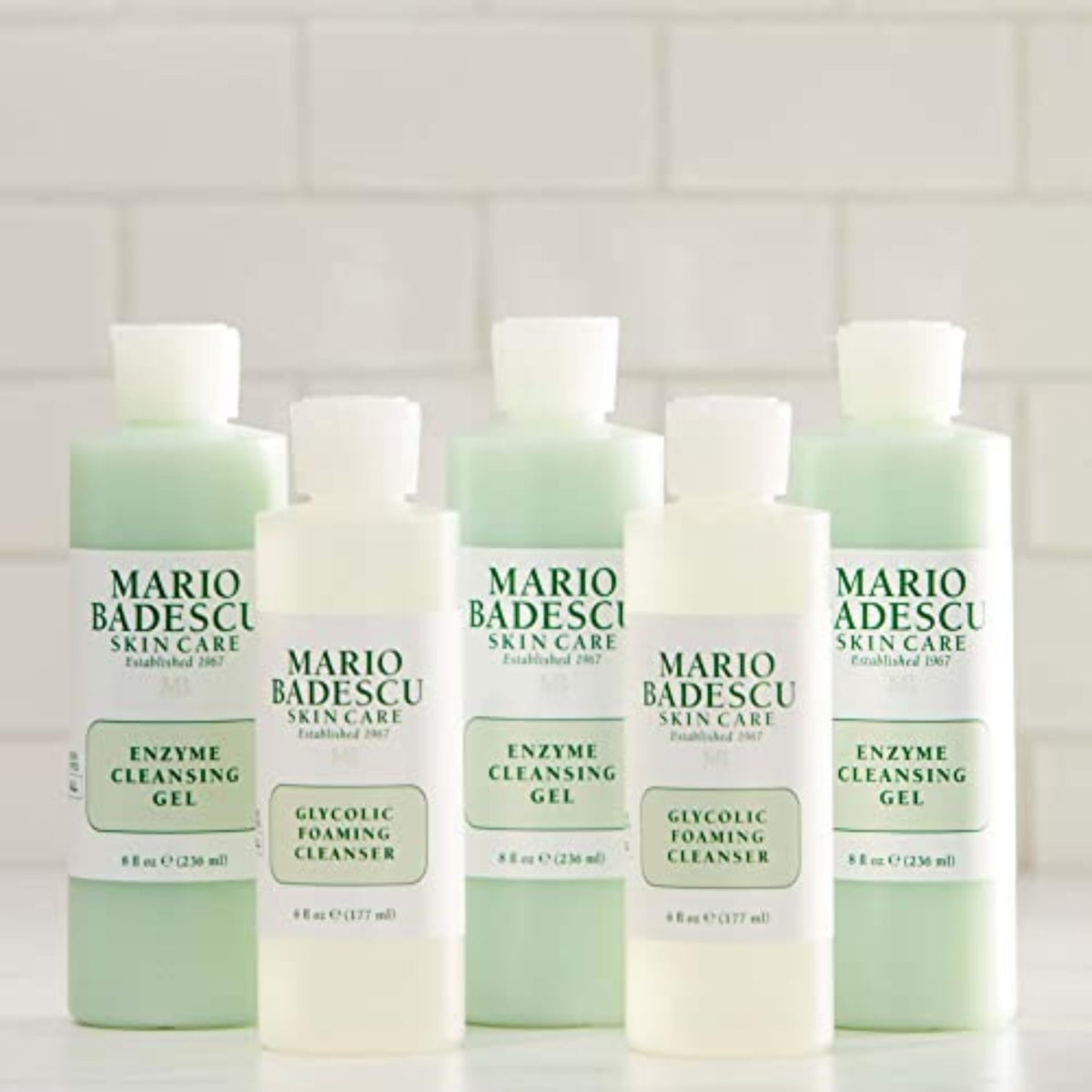 Clear gel consistency of Mario Badescu facial cleanser