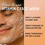 Side view of Eve Hansen Vitamin C facial cleanser bottle