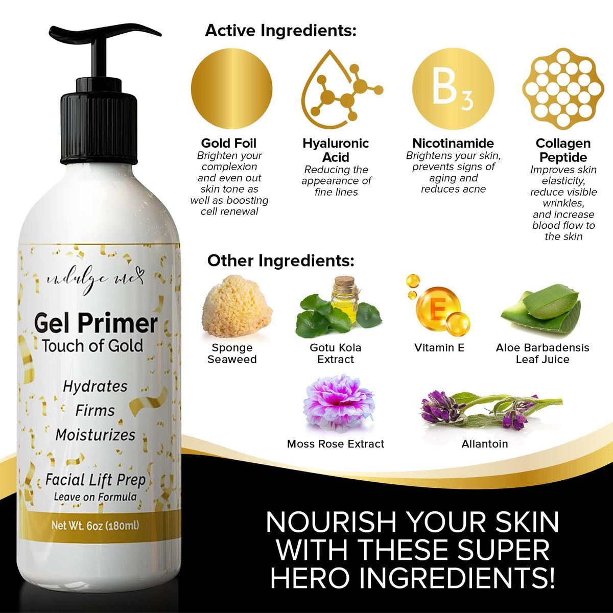 Authentic IndulgeMe USA imported skincare conductive gel bottle