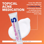 Rugby Acne Medication 5 percent gel tubes in a 6 pack