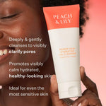 Peach and Lily Power Calm Hydrating Gel Cleanser tube texture