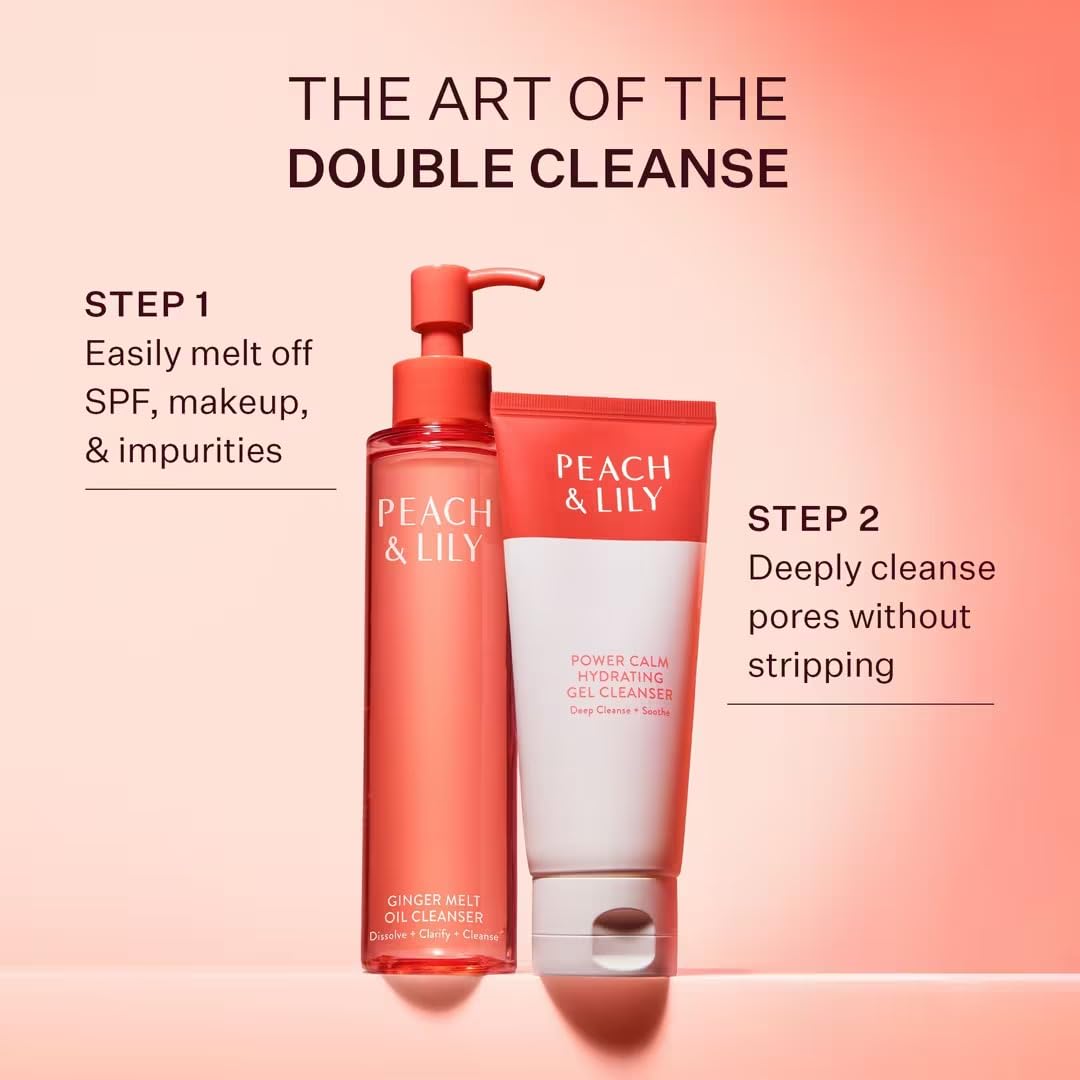 Peach and Lily gentle gel cleanser application demonstration