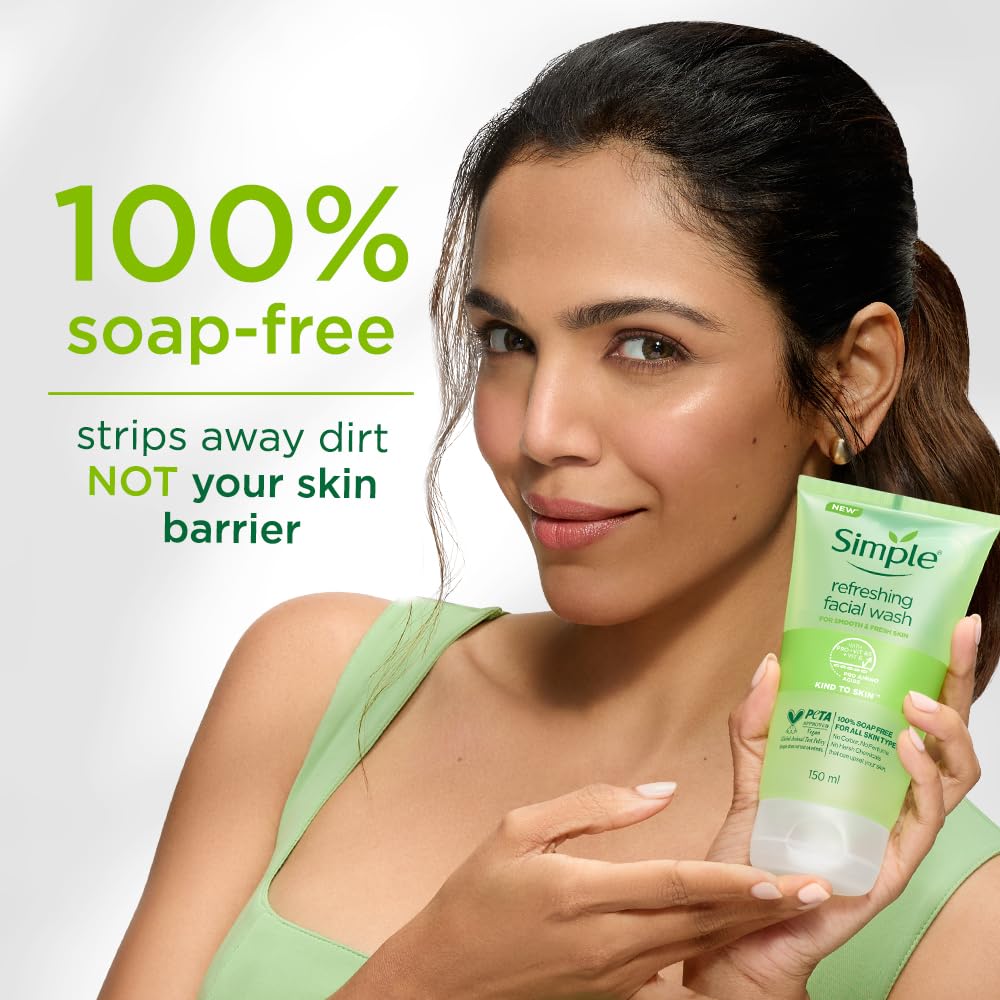 Simple face wash packaging and label details
