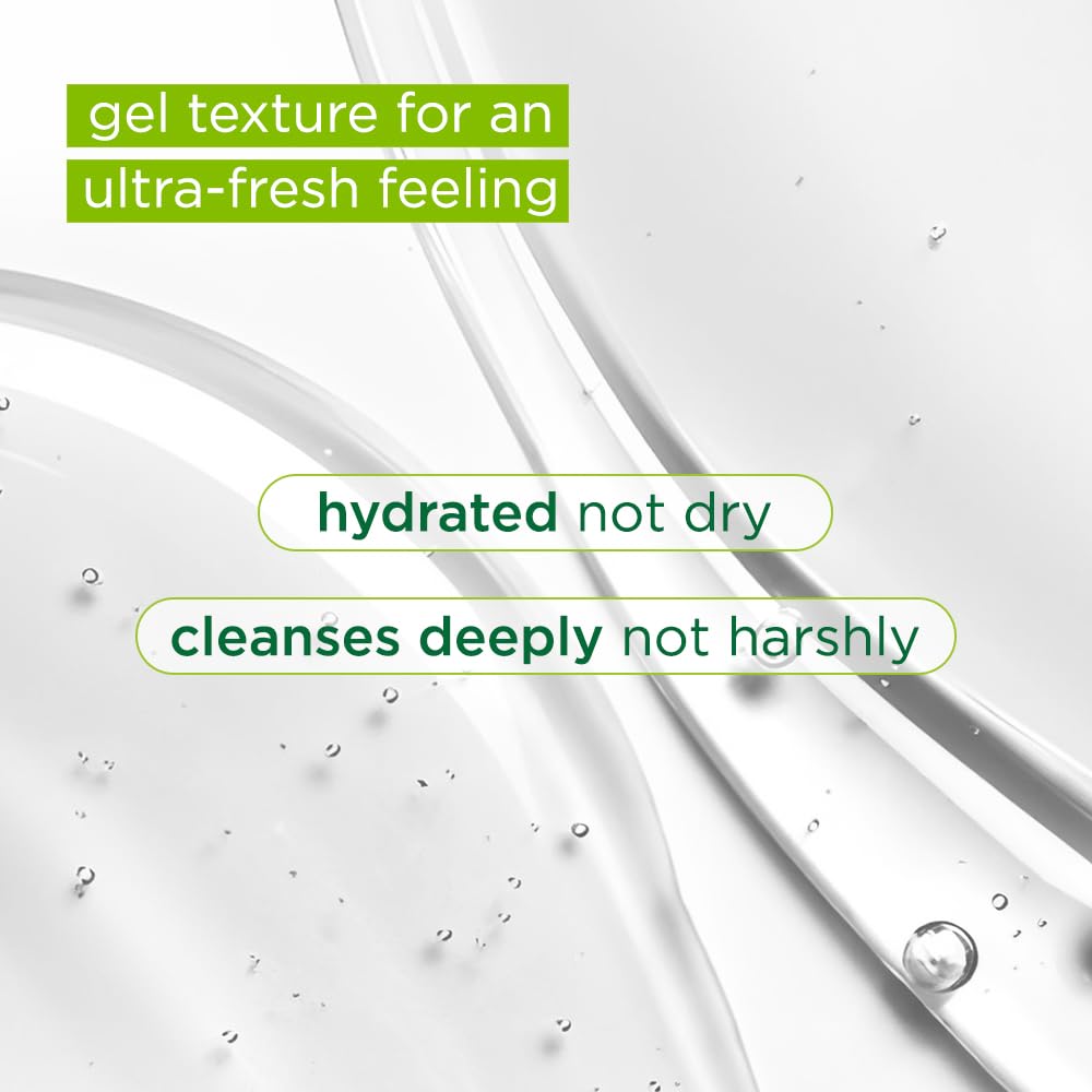 Simple refreshing facial wash gel texture showcase