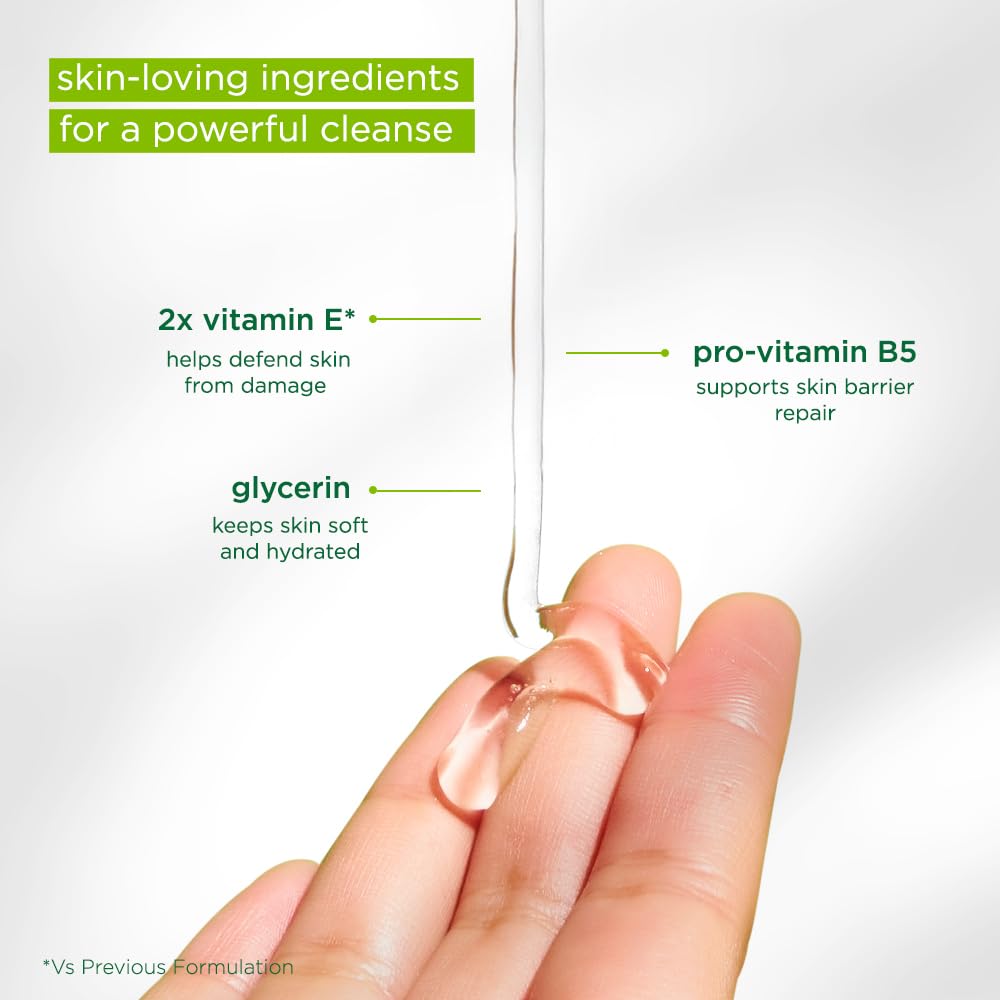 Simple facial wash 150ml size comparison view