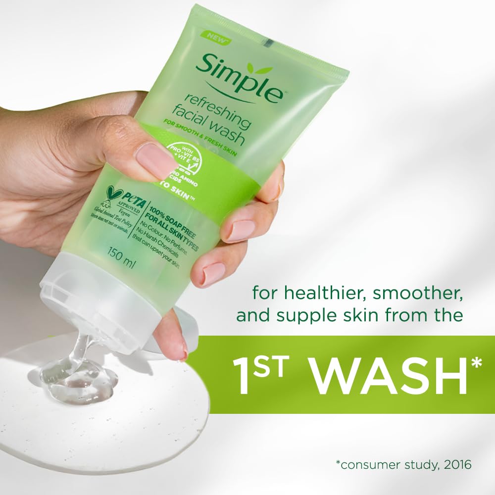 Simple skincare gentle cleanser ingredient highlights