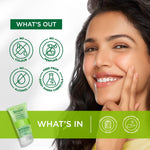 Simple Kind To Skin face wash cap and nozzle open view