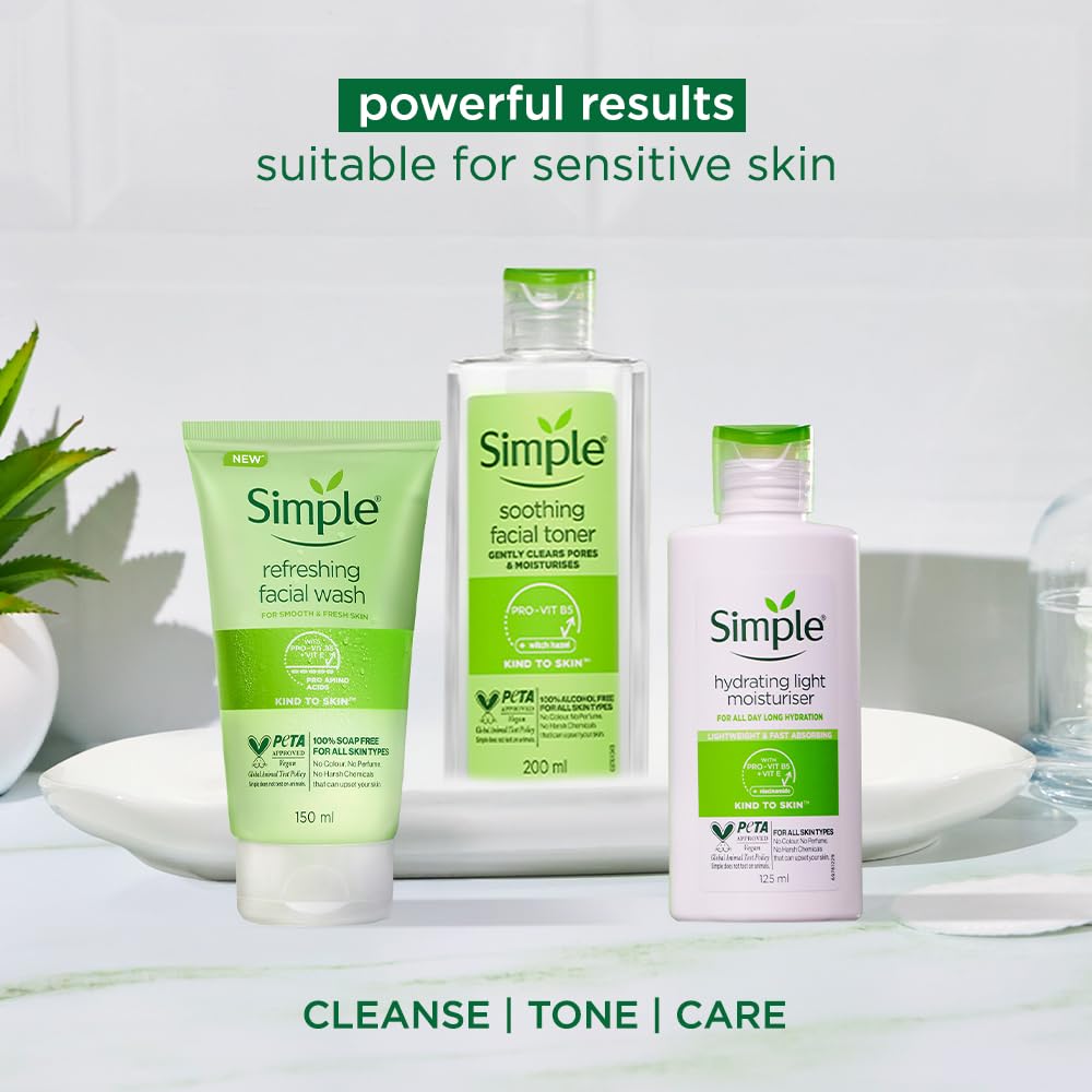 Authentic USA imported Simple facial wash product shot