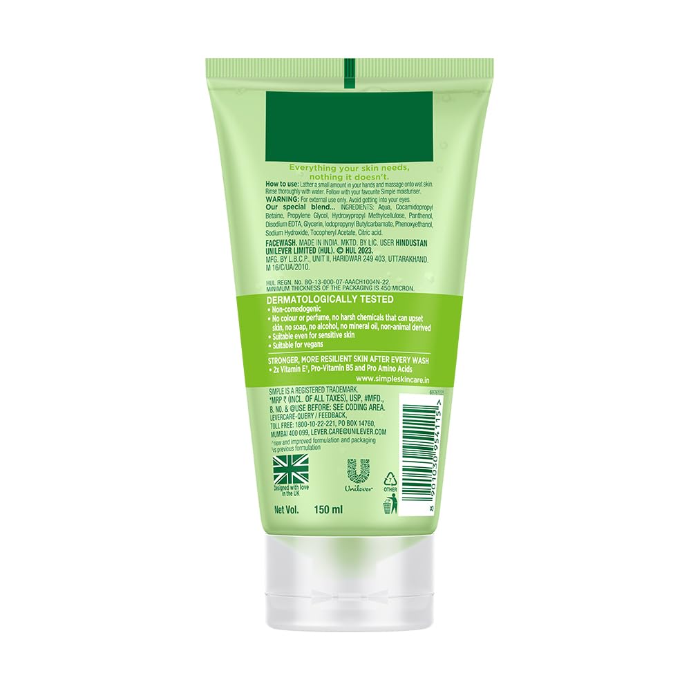 Simple refreshing facial wash lifestyle application image