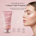 Yuri Beauty Collagen Overnight Glass Skin Peel Off Face Mask texture presentation