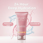 Yuri Beauty hydrolyzed collagen mask peeling effect demonstration