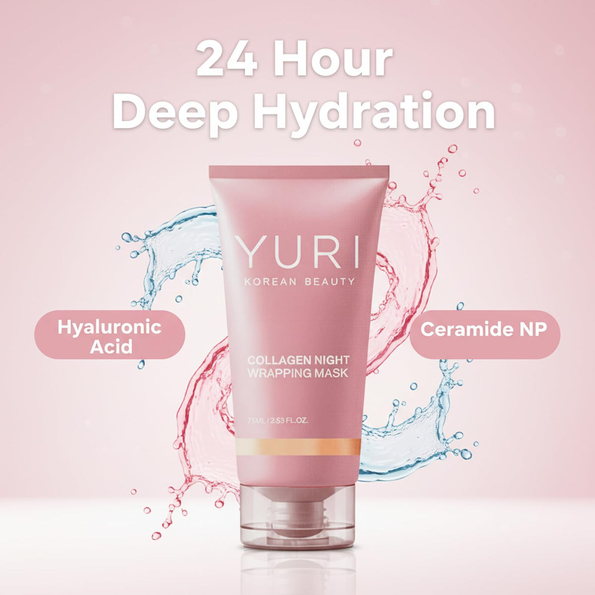 Yuri Beauty hydrolyzed collagen mask peeling effect demonstration