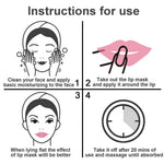 Skincare routine showing application of crystal lip mask