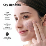 Soft pink clay formula of Joseon red bean mask being applied on skin