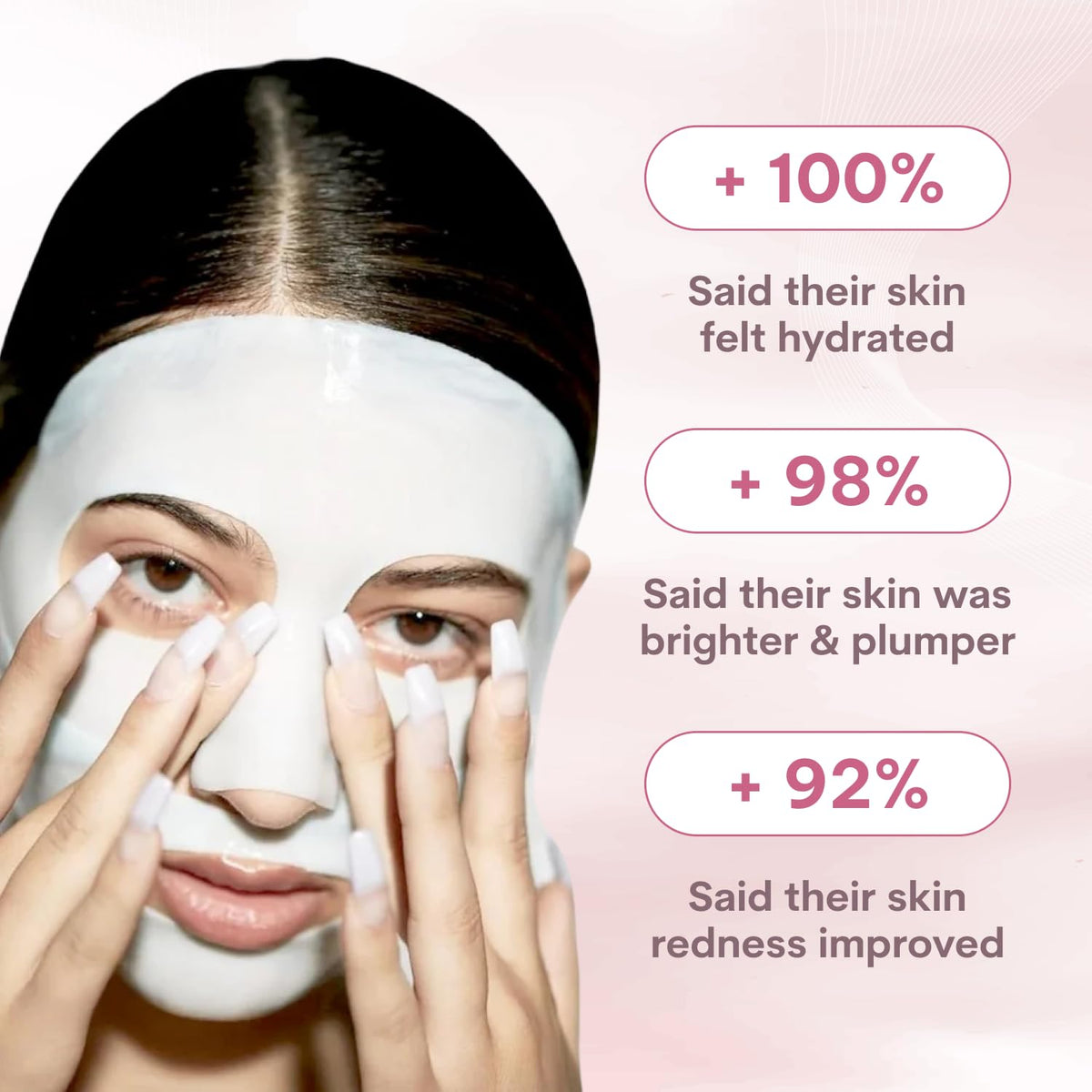 Quasi glass skin sheet mask packaging highlighting anti aging renewal benefits