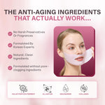 Quasi low molecular collagen mask four count package open displaying hydrogel sheets