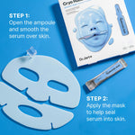 Close up of Dr.Jart+ Cryo Rubber mask texture and cooling application.