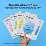 Demonstration of Dr.Jart+ rubber mask on face.