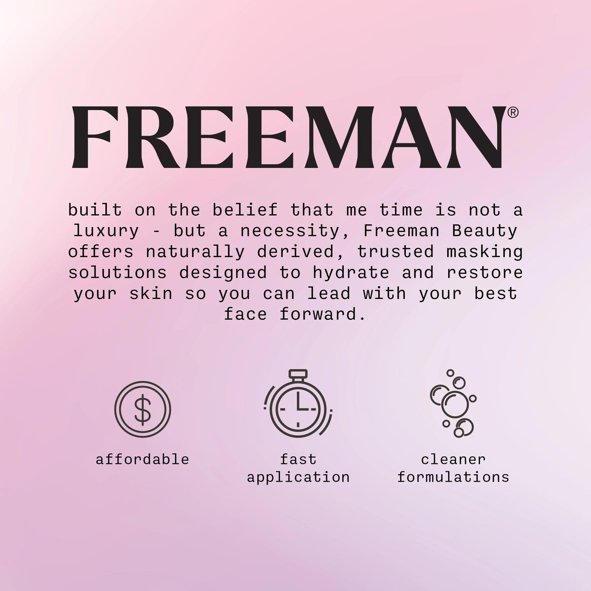 Freeman beauty skincare collection mask tube