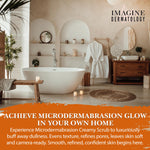 At home microdermabrasion gel exfoliator packaging for smoothing uneven Indian skin texture