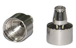 Close up view of the three distinct types of stainless steel diamond dust dermabrasion tips