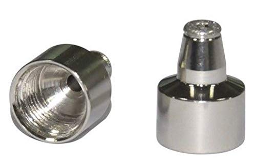 Close up view of the three distinct types of stainless steel diamond dust dermabrasion tips