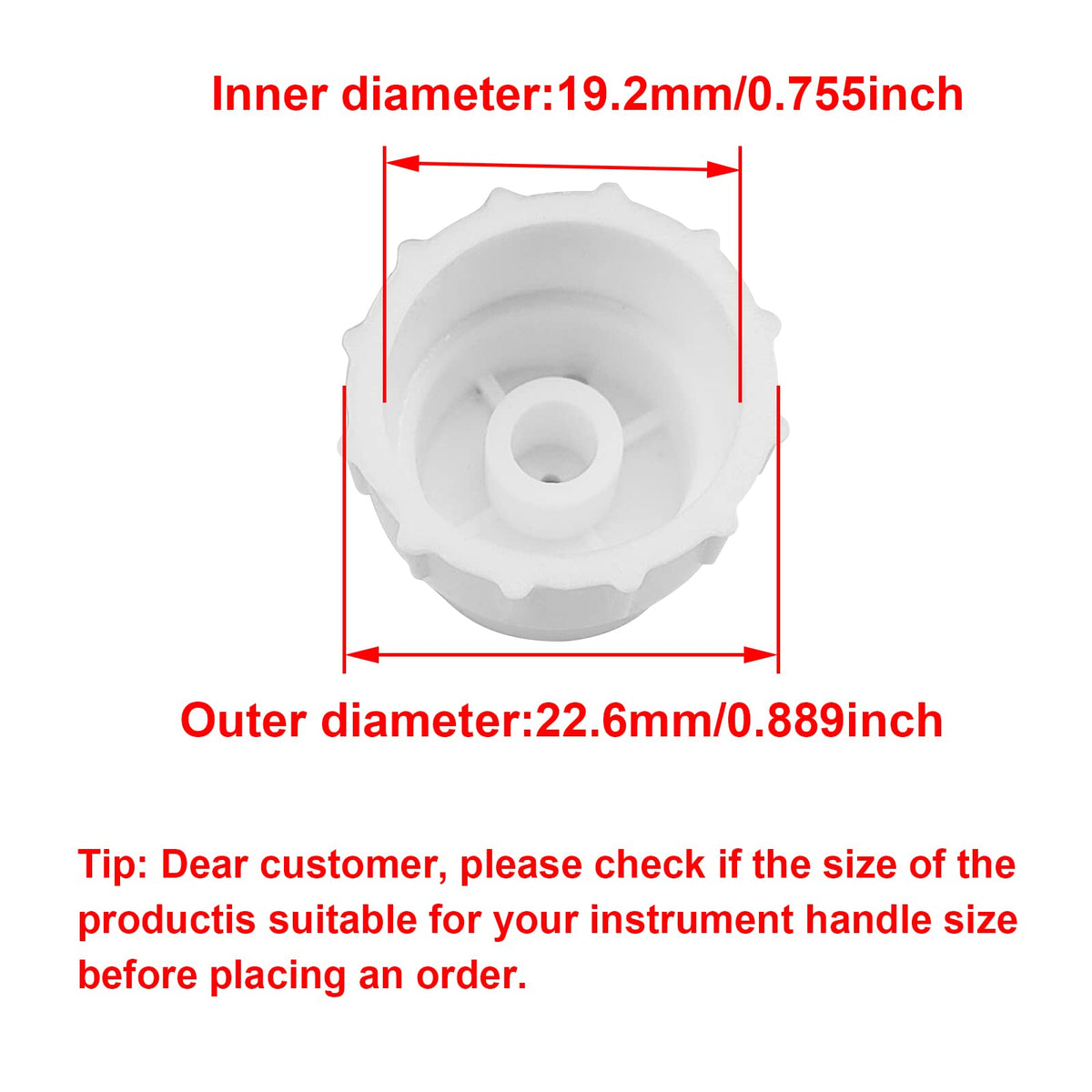 Three different sizes of white silicone vortex tips for hydro beauty machines