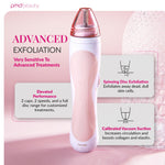 PMD Beauty at home microdermabrasion machine showing interchangeable face and body caps