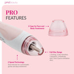 Close up view of the patented spinning disc on the PMD Beauty Pro exfoliator
