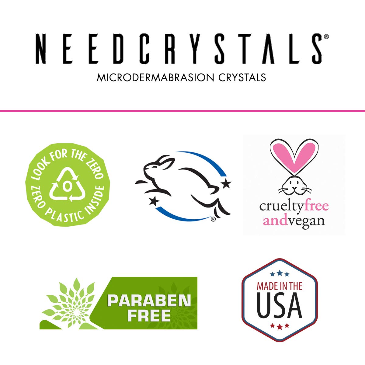 NeedCrystals pure white aluminum oxide crystals mixed with face cleanser for DIY home scrub