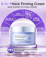 Back label of Loviton neck cream showing usage and safety information