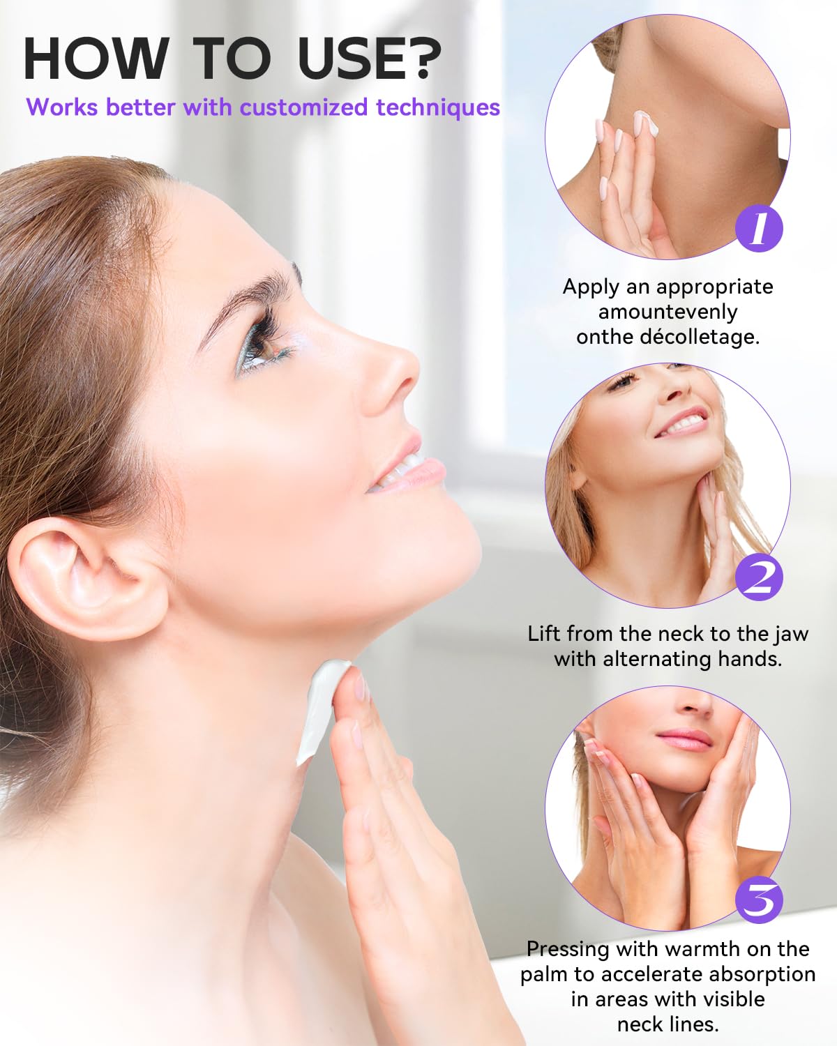 Loviton neck and decollete firming jar placed on clean background
