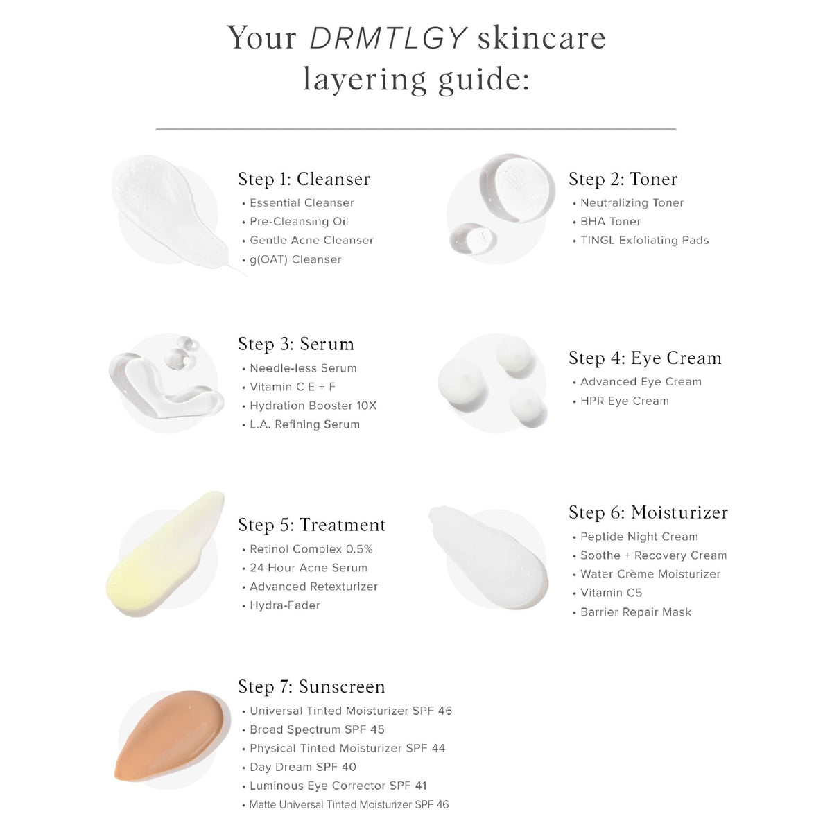 DRMTLGY 1.8 ounce advanced neck cream for fine lines and jawline contouring.