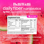 Belli Welli gut health drink mix nutritional facts panel detailing probiotic counts