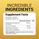 Dr. Berg Turmeric Curcumin dietary supplement ingredients and dosage instructions