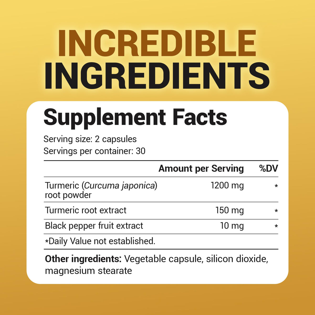 Dr. Berg Turmeric Curcumin dietary supplement ingredients and dosage instructions