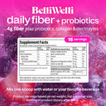 BelliWelli organic acacia fiber powder with probiotics packaging details