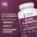 Dr. Berg Advanced Immune Support bottle with authentic imported packaging graphics