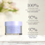Meaningful Beauty melon extract and retinol cream opened jar showing formula
