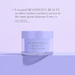 Meaningful Beauty beyond overnight retinol repair crème side view text details