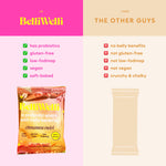 BelliWelli gluten free and dairy free snack bars arrayed next to fresh lemons showing flavor profile.