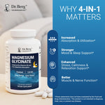 Dr Berg Magnesium Glycinate bottle packaging highlighting Vitamin D3 B6 and Zinc content